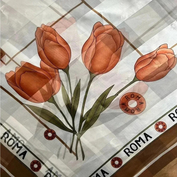 VINTAGE: Roma (Rome) Italy souvenir women’s scarf. - Picture 3 of 8